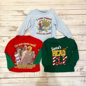 Thanksgiving Turkey and Holiday Tee 3-Pack